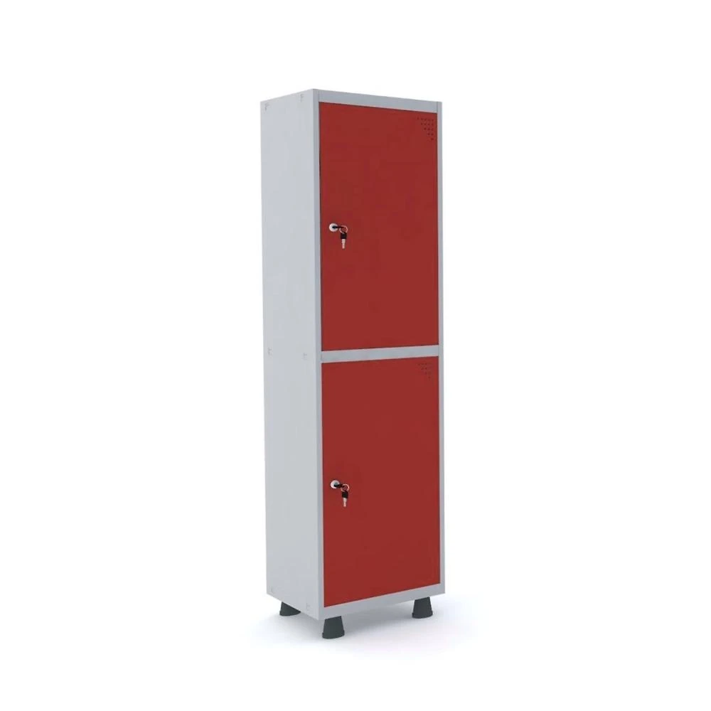 Armário Guarda Volume Locker Roupeiro 2 Portas Aço 50cmx193cm