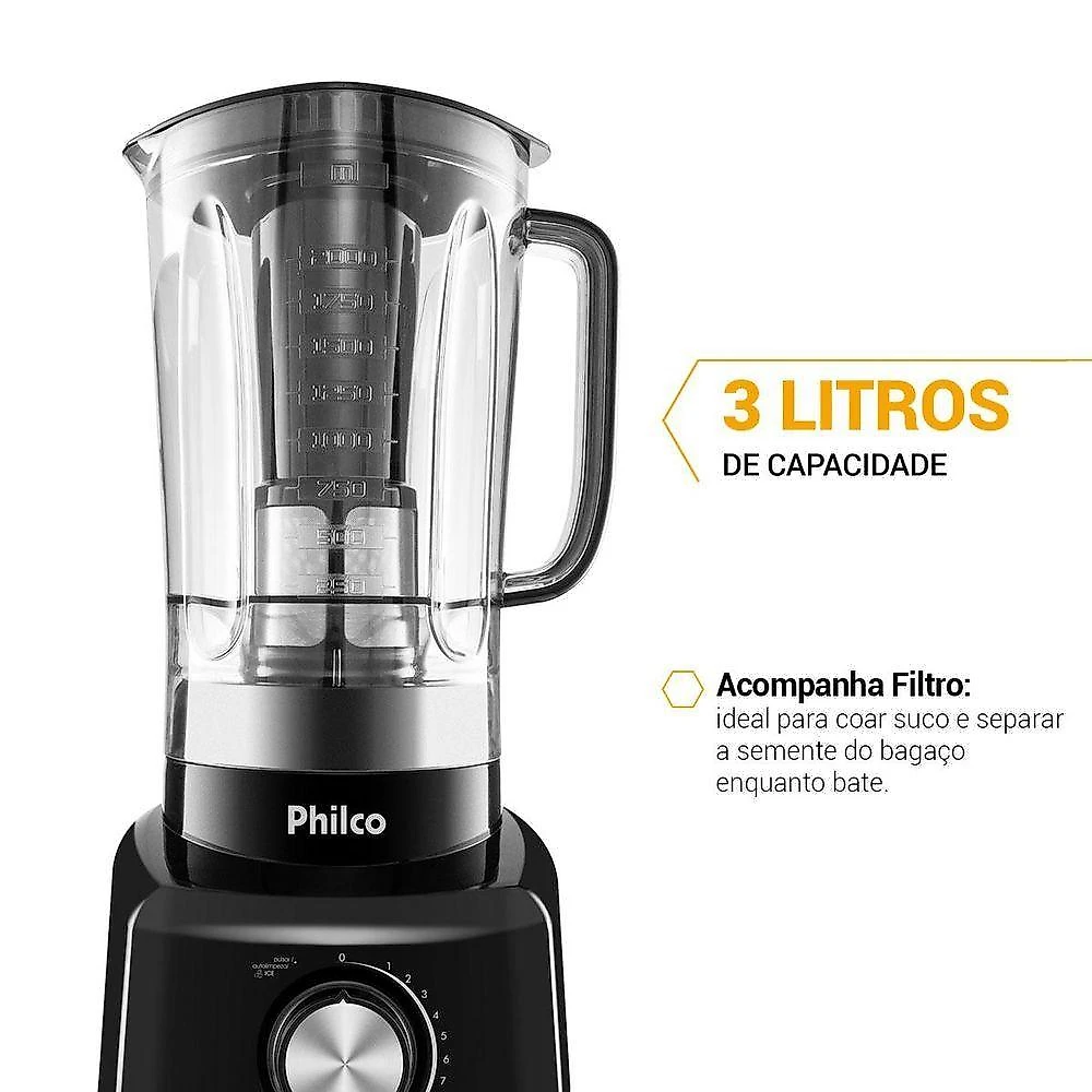 Liquidificador Philco PH900 Preto 1200W 110V