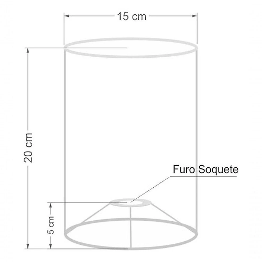 Cúpula Abajur E Luminária Cilíndrica Vivare Cp-7003 ø15x20cm - Bocal Nacional Roxo