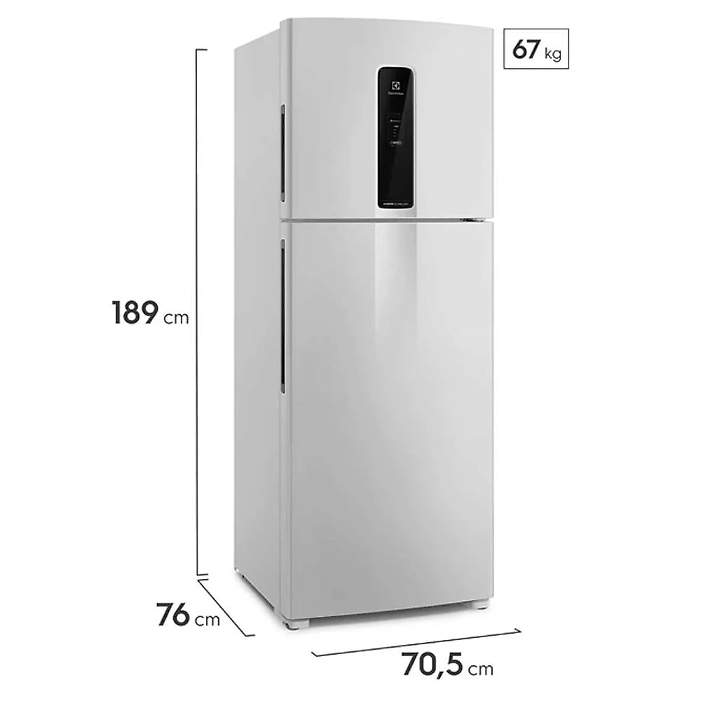 Geladeira Electrolux Frost Free Inverter 480L Efficient com AutoSense Smart Duplex  IT70 Branco - Bivolt