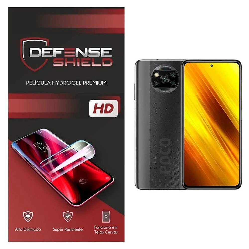 Pelicula Hydrogel Premium Para Xiaomi Poco X3 Nfc Proteção Frontal + Verso Defense Shield