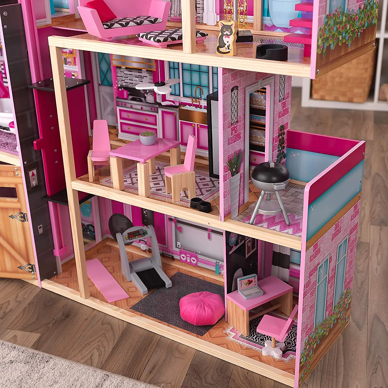 KidKraft Casa de Bonecas com 30 Acessórios Luzes e Sons para Crianças a partir de 3 anos