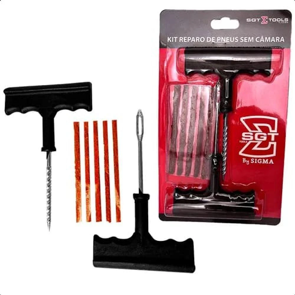 Kit Reparo de Pneus sem Câmara para Conserto Automotivo Uso Rodoviário Prático SGT Tools