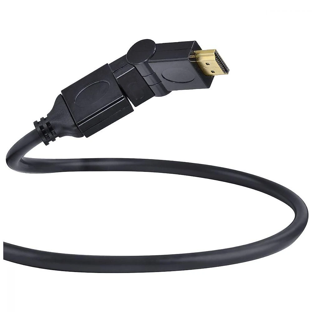 Cabo Hdmi 2.0 4k Ultra Hd 3d Conexão Ethernet Conectores 360° 2 Metros - H20b360-2
