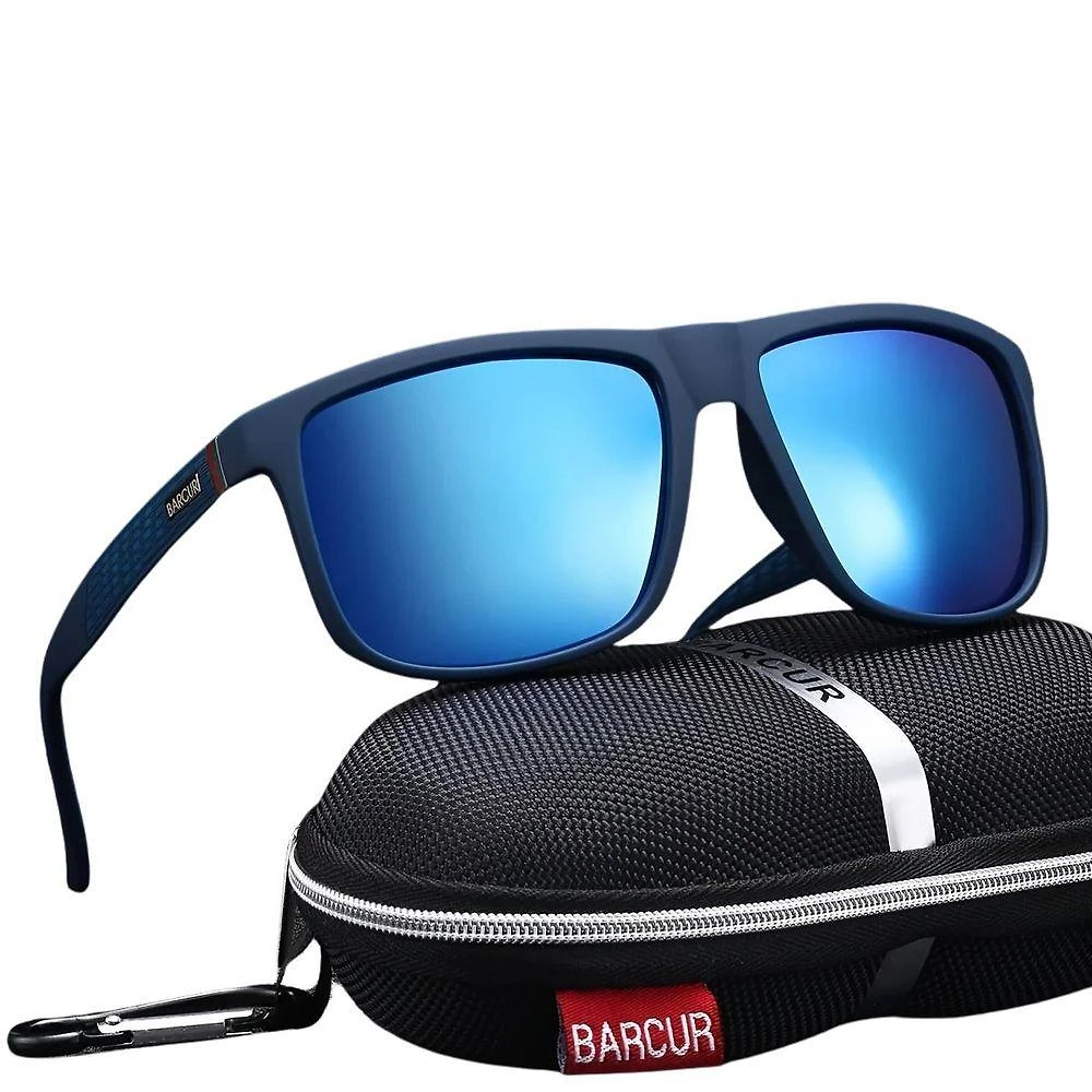 Óculos De Moda Esportiva Polarizados Barcur Armação Completa Azul
