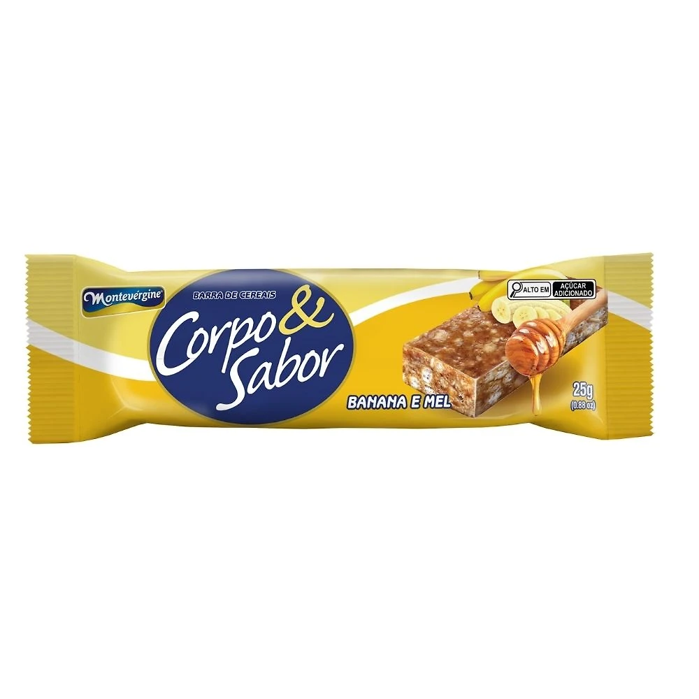 Barra de Cereais Montevérgine Corpo e Sabor Banana e Mel 25g