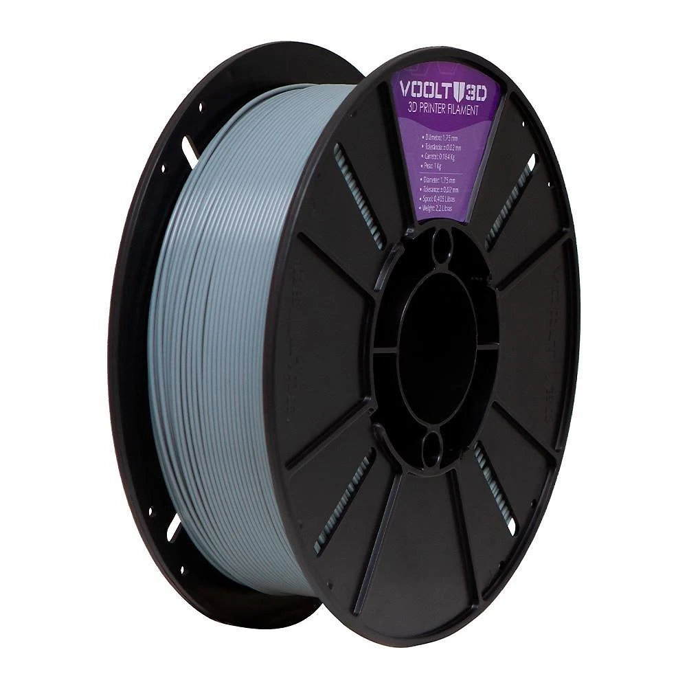 Filamento PLA Cinza Claro Velvet 1kg - PL-CZ-NN-VE-1