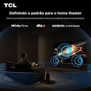 Miniatura Smart TV 65” TCL 65C6K 4K QD-Mini Led 144Hz com Sistema Operacional Google TV