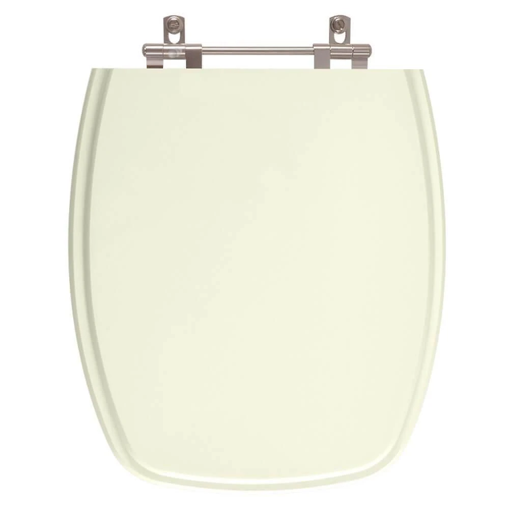 Assento Sanitário Primula Plus Alongado MDF Alumínio Anodizado Marfim Pontto Lavabo