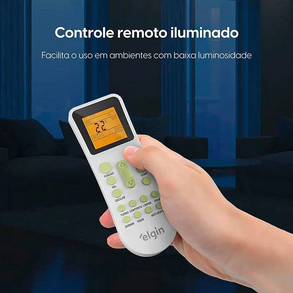 Ar-Condicionado Split Inverter III 9000 BTUs Elgin Eco com Wi-Fi Integrado High Wall Só Frio 45HJFI09C2WG/45HJFE09C2CG 220V
