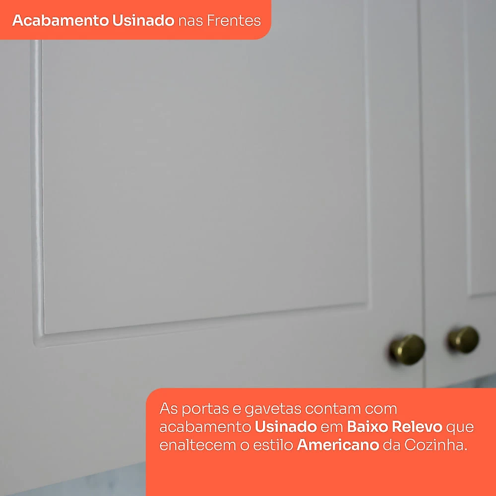 Cozinha Completa 4 Peças Com Aéreo Cristaleira Amy Casa 812 Cinza/Nature