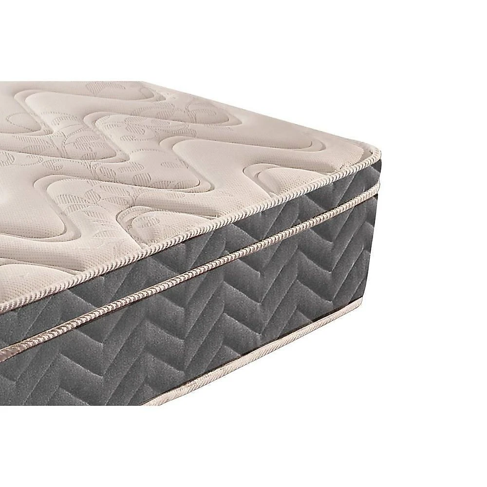Cama Box Baú Solteiro: Colchão Anatômico Paropas D45 Conforto Mega Firme + Base Crc Suede Gray (88x188)