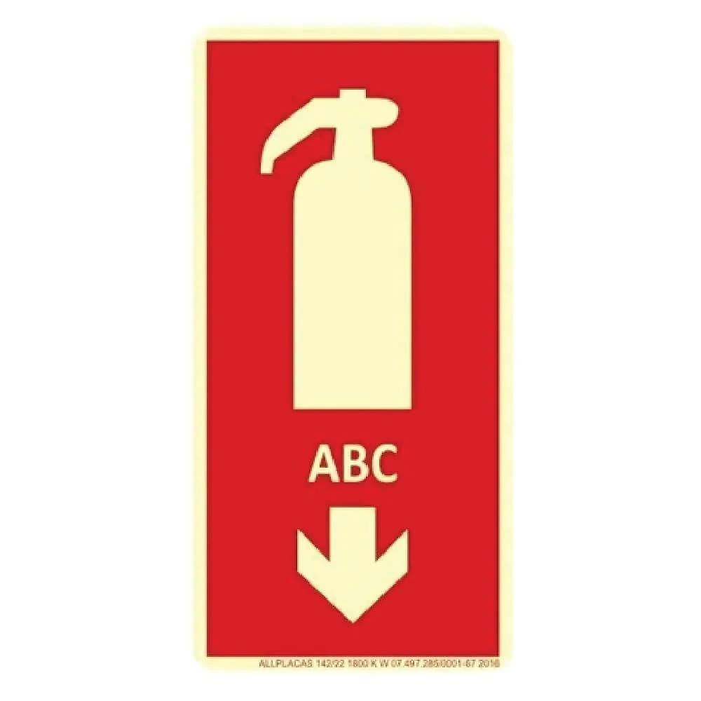 Placa E5 Extintor Abc 10cm X 20cm