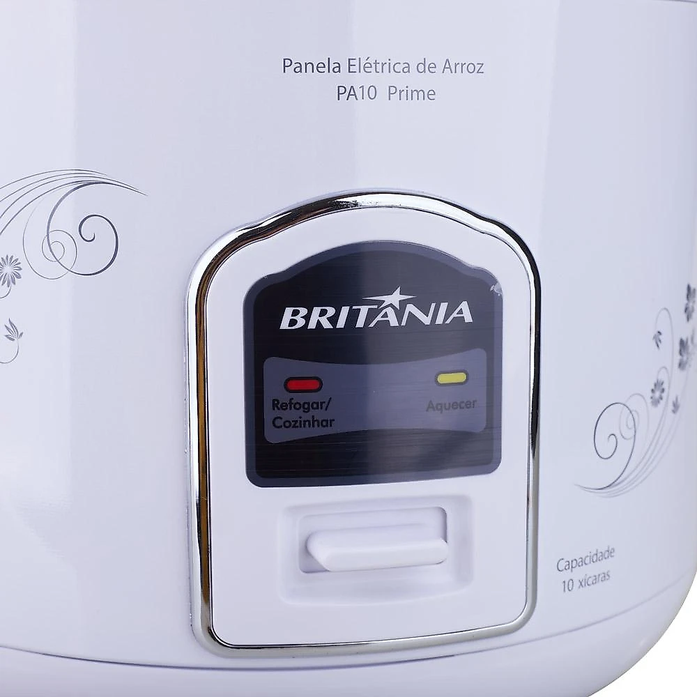 Panela Elétrica de Arroz 10 Xícaras Britânia PA10 Branca 220V 220V