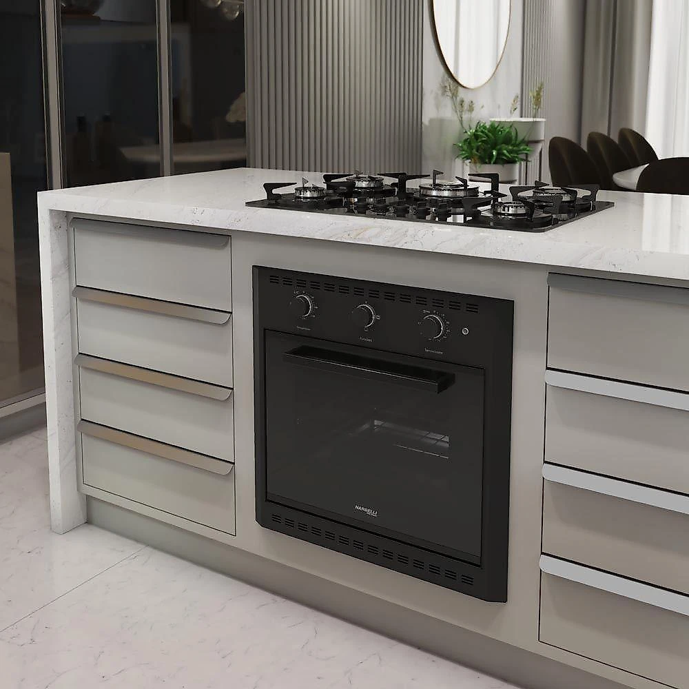 Forno Elétrico De Embutir 60 Litros Nardelli Black E60 Preto 110V