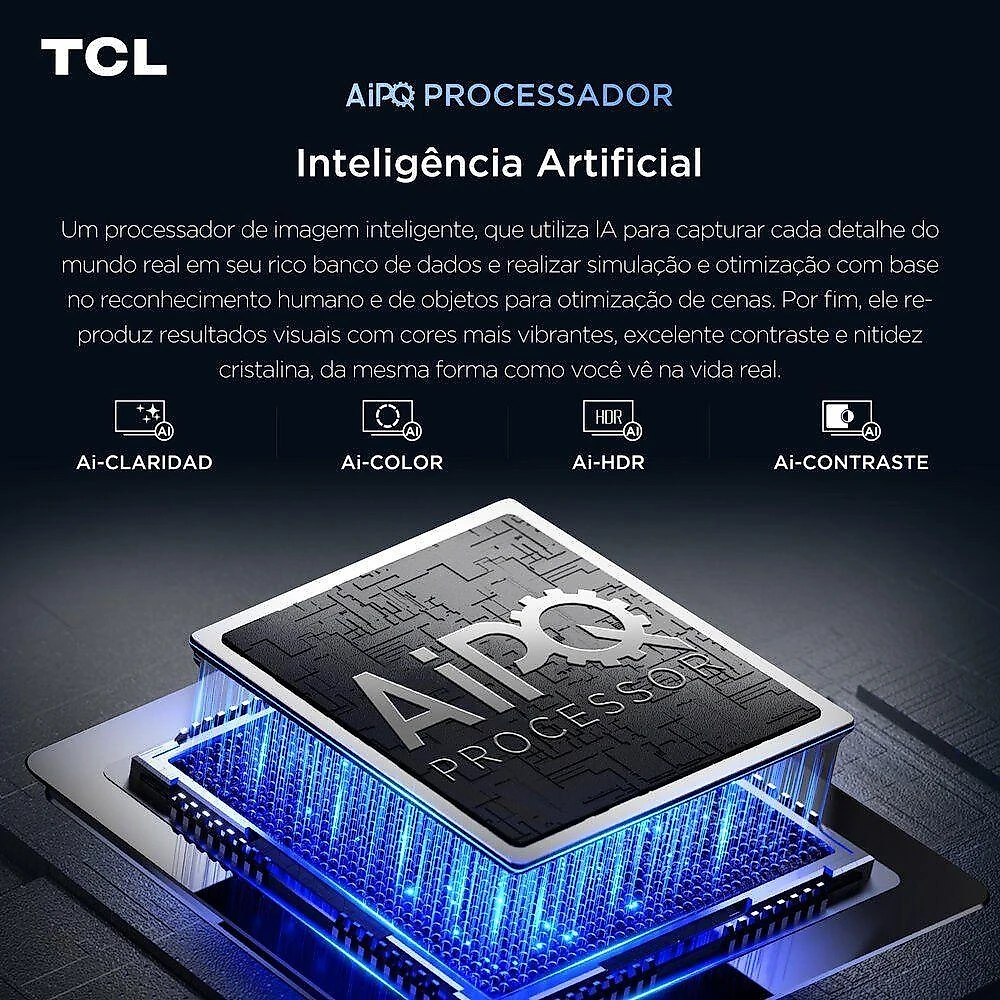 Smart TV TCL 75T6C 75 Polegadas 4K UHD QLED Preto Bivolt