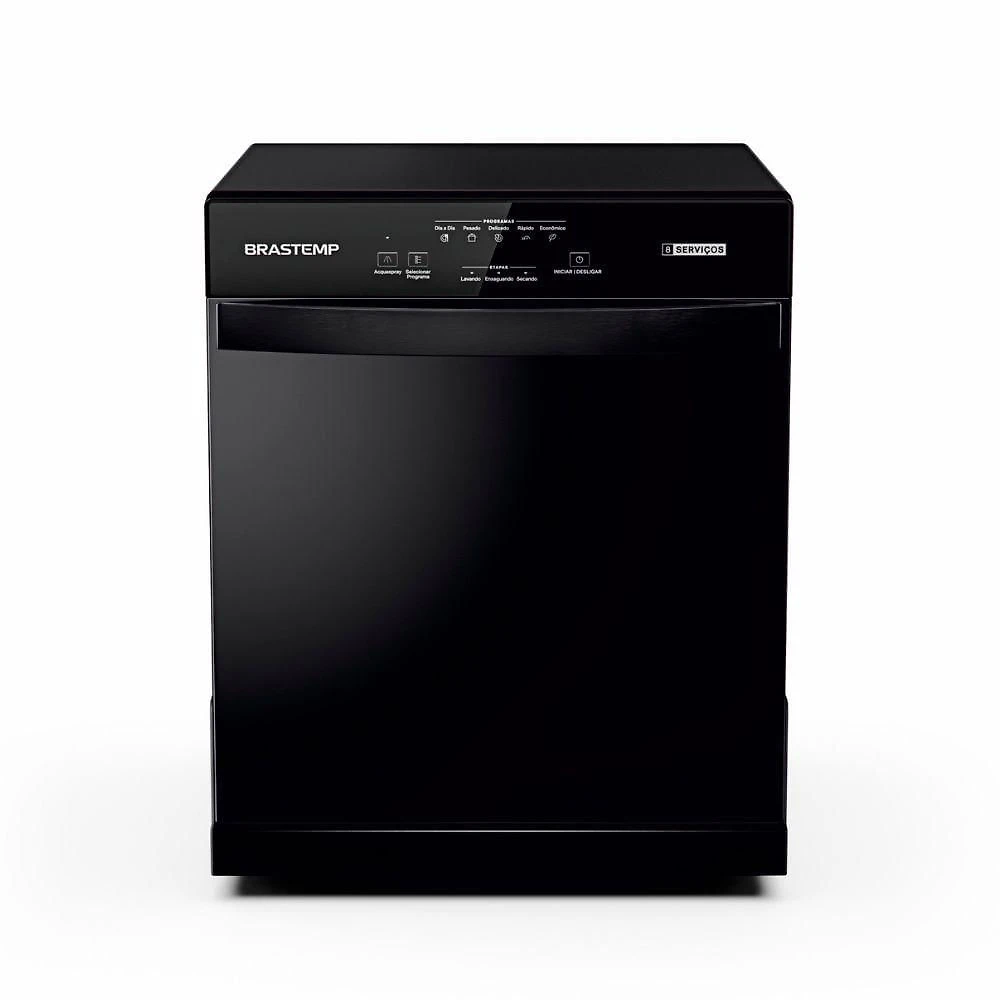 Lava-louças Brastemp 8 Serviços Branca BLF08AE Preto 110V