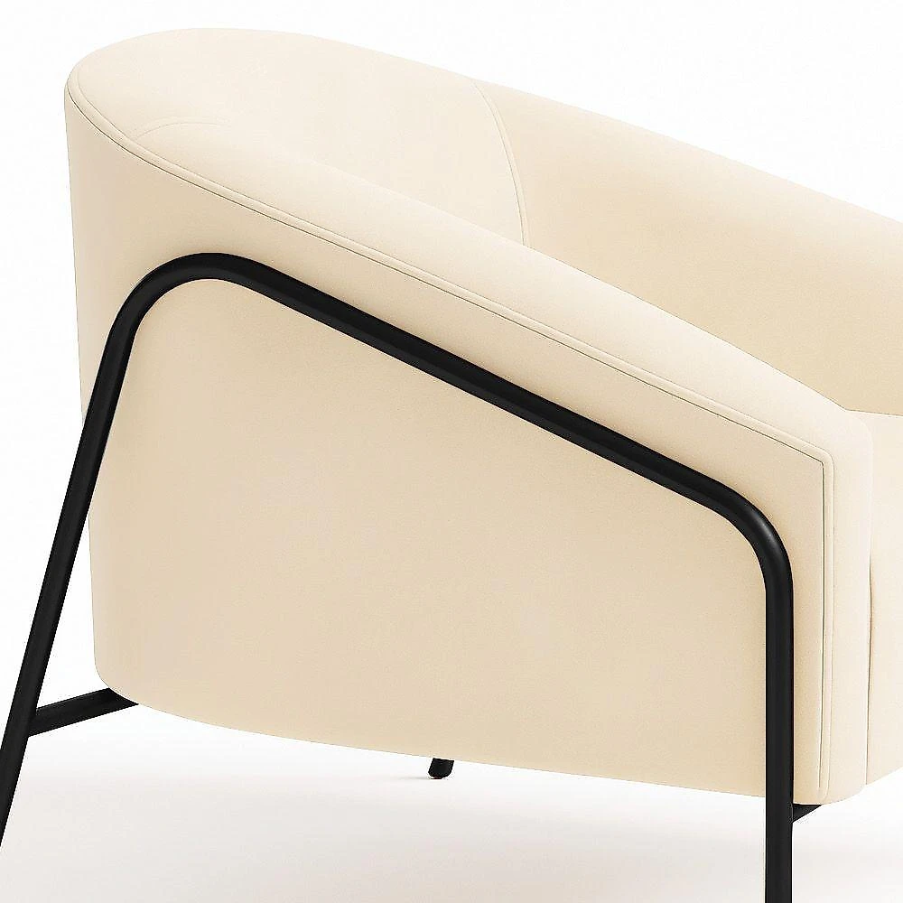 Poltrona Sala Industrial Alta Preto Stella Veludo D03 - D'rossi Marsala