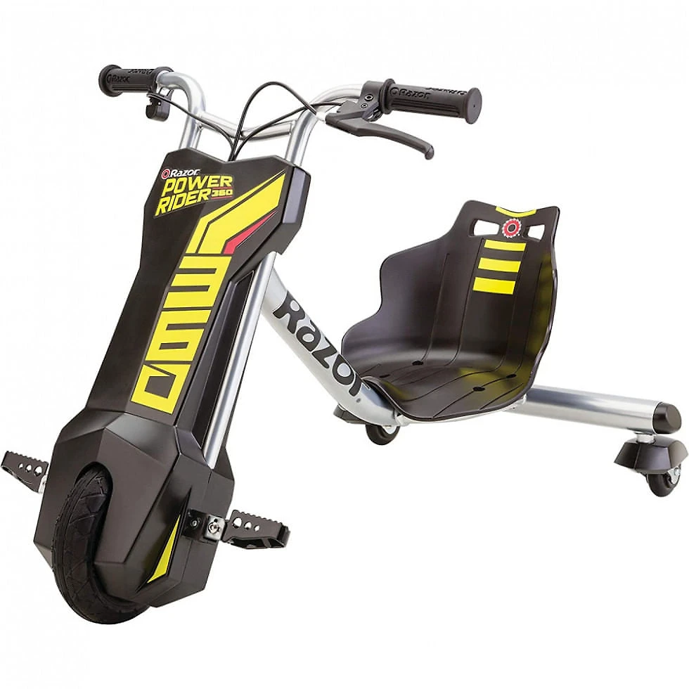 Triciclo Elétrico Razor Bateria 12V, Atinge até 14 km, h Suporta 54 kg, Preto
