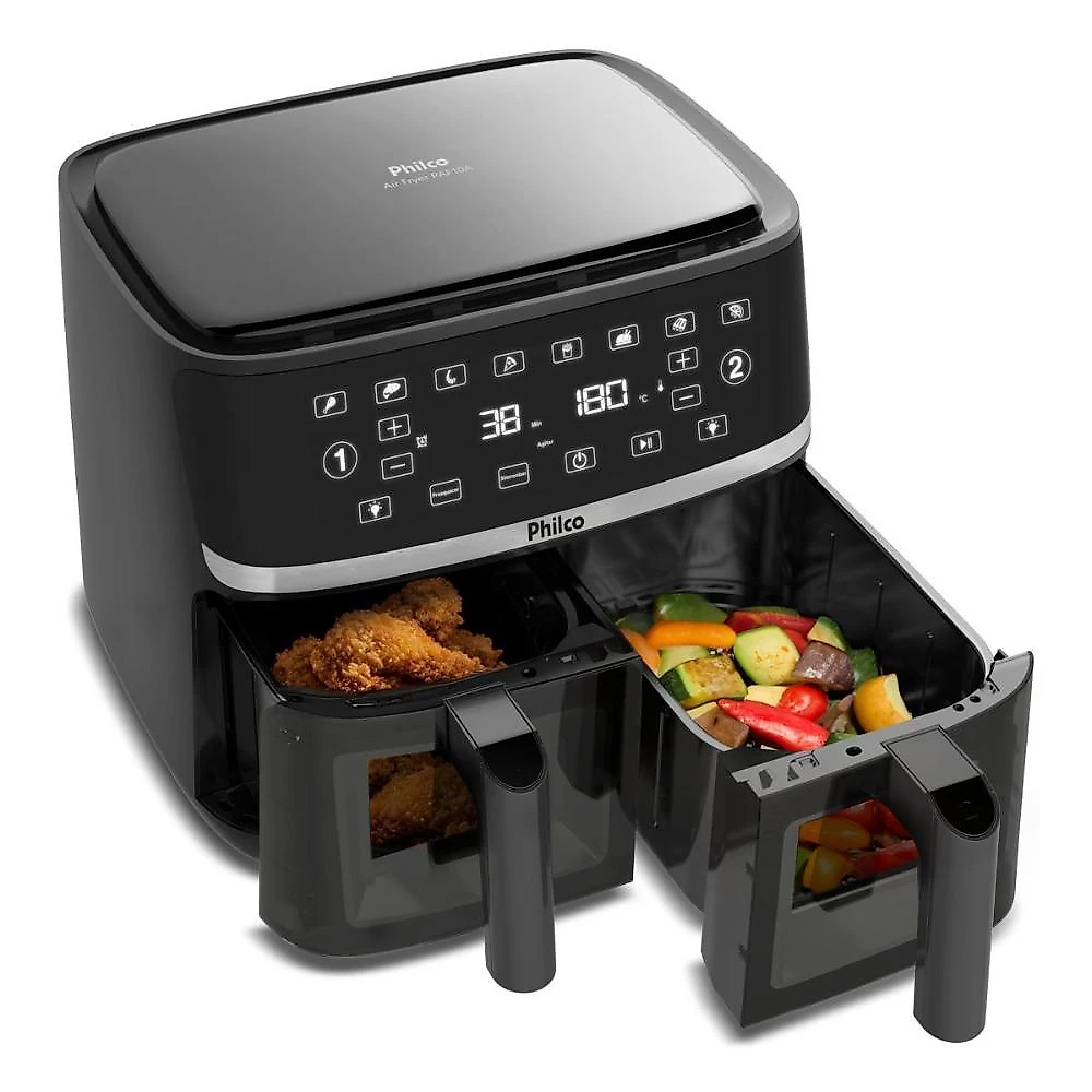 Air fryer philco 10l cesto duplo 2000w paf10a 220v