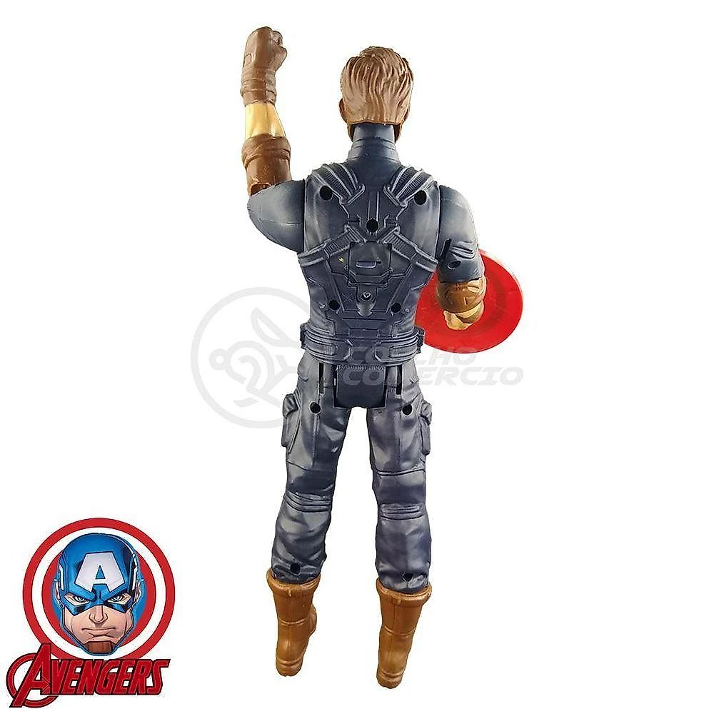 Brinquedo Boneco Vingadores Capitão America 29Cm