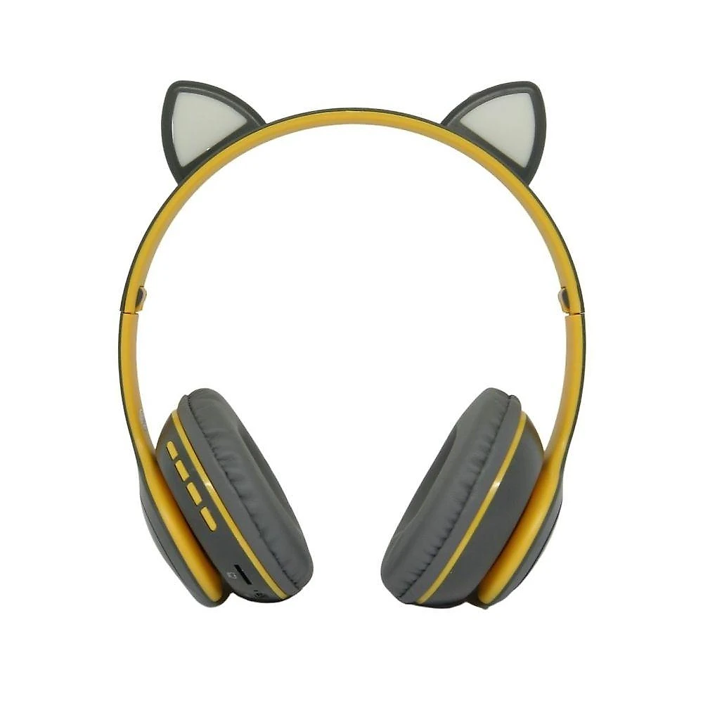 Cat Ear Headphone Led Ct-66 Cor Amarelo