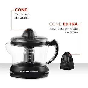 Miniatura Espremedor de Frutas Mondial Premium E-02 - Preto 110V