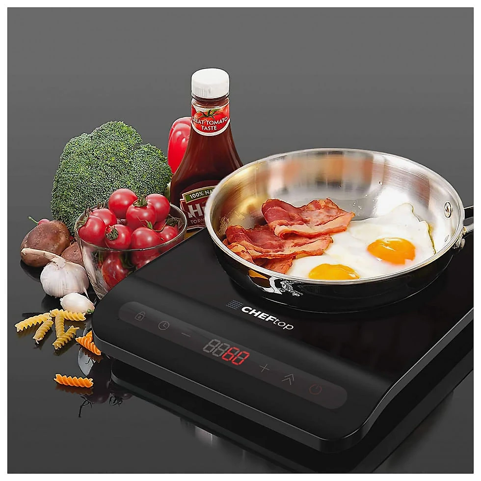 Cooktop de Indução Portátil ChefTop com Controle Digital e Temperatura Ajustável 110V 1800W