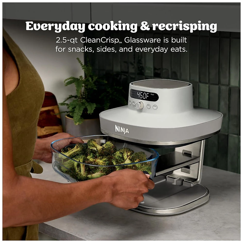 Ninja Crispi Pro Glass Air Fryer. 6-in-1. Amazon Exclusive Bone Champagne