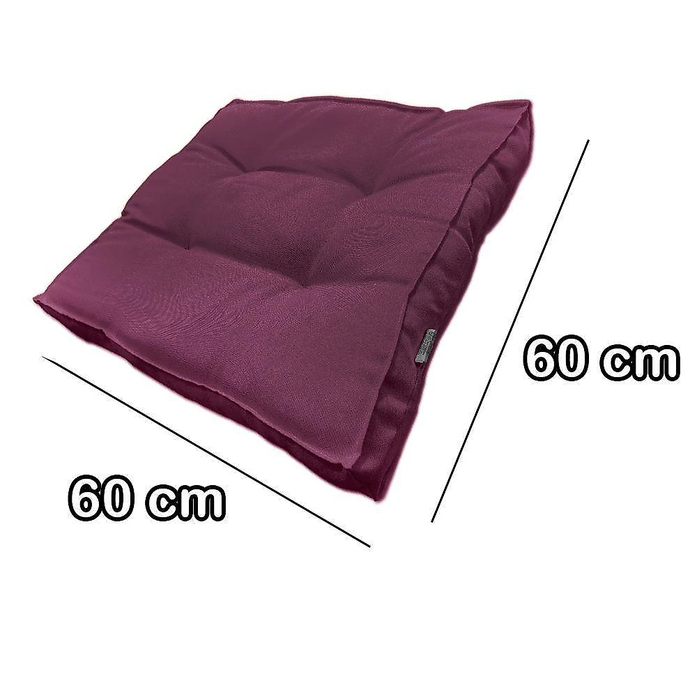 Almofada Futon Cadeiras Bancos áreas 60x60 Cm Vinho