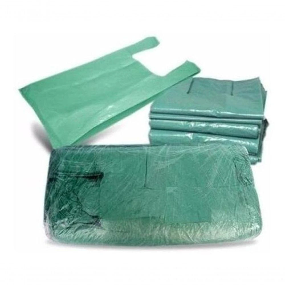 Sacola Reciclada Verde 50 cm X 70 cm Pacote com Aproximadamente 300 Unidades Higipack