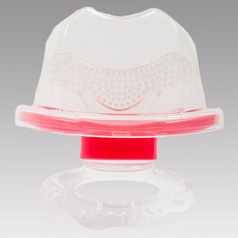 Mordedor 6757 com Massageador de Gengiva Rosa com Capa Protetora Polipropileno e Silicone Buba