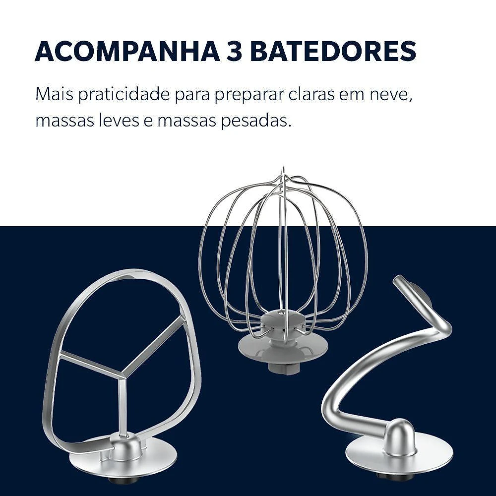 Batedeira Planetária Oster 4L Bowl Inox III 110V