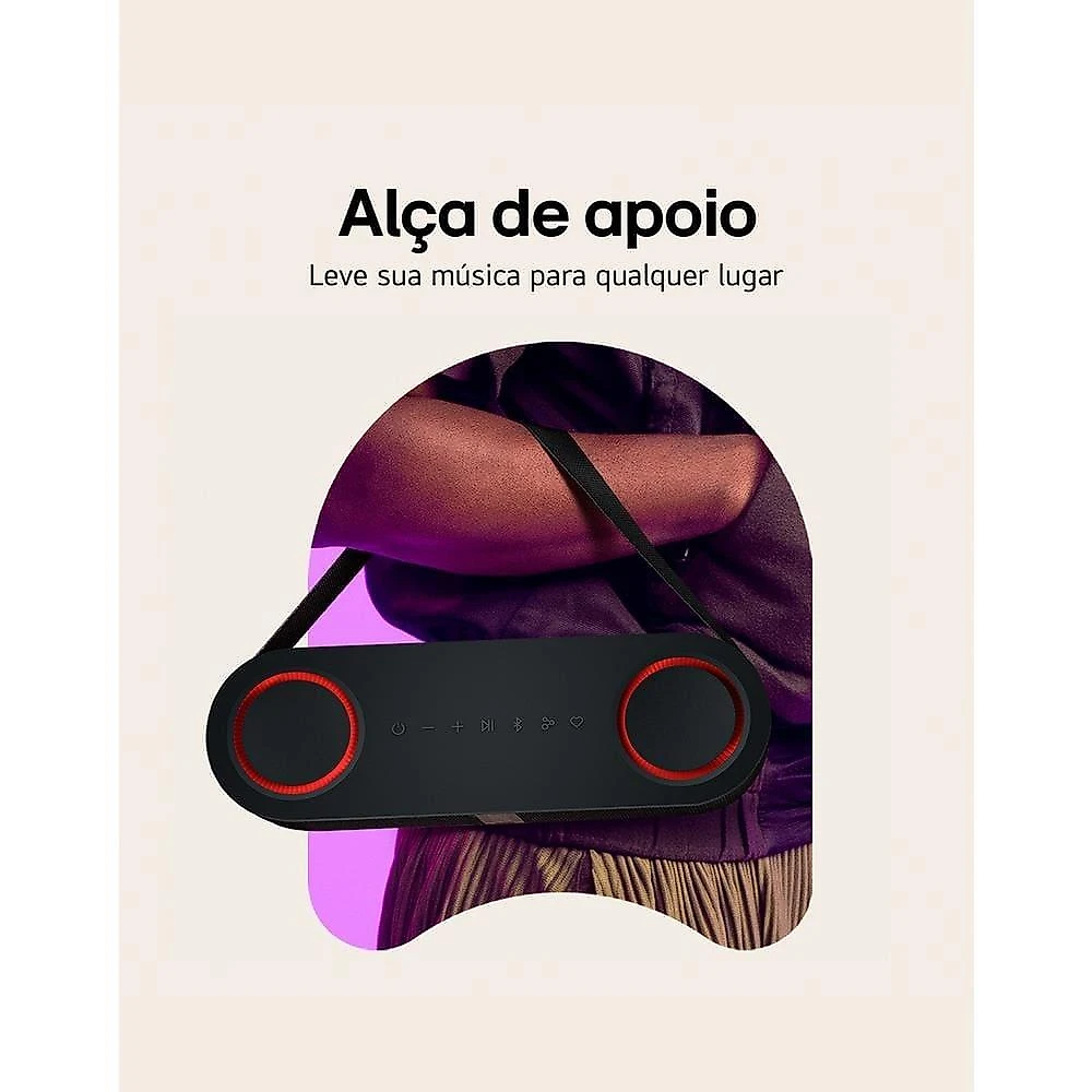Caixa de som lg xboom bounce bluetooth 40w 30h bateria ai by will.i.am preta