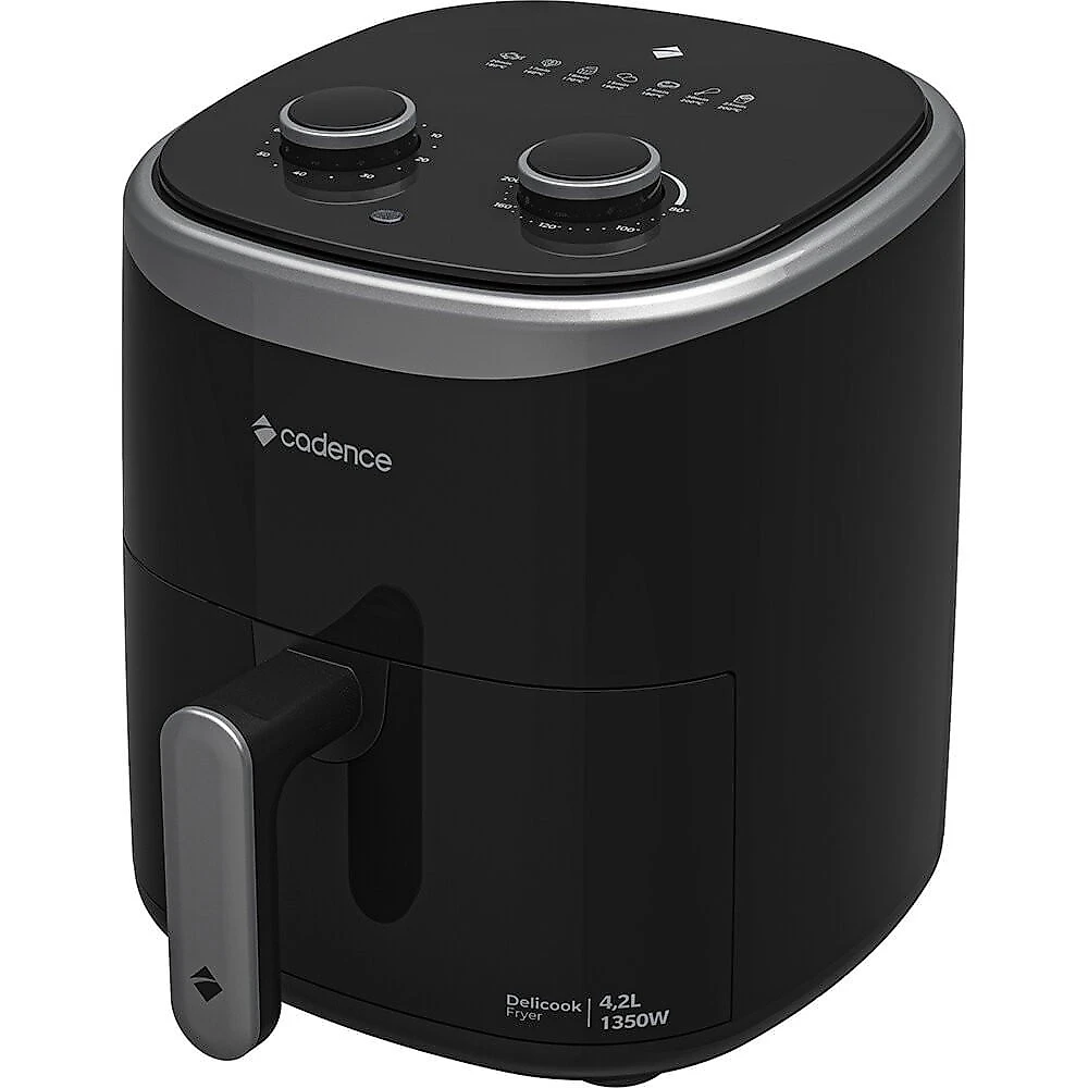 Fritadeira Air Fryer 4,2 Litros Cadence Delicook Fryer FRT420 Preto - 110V