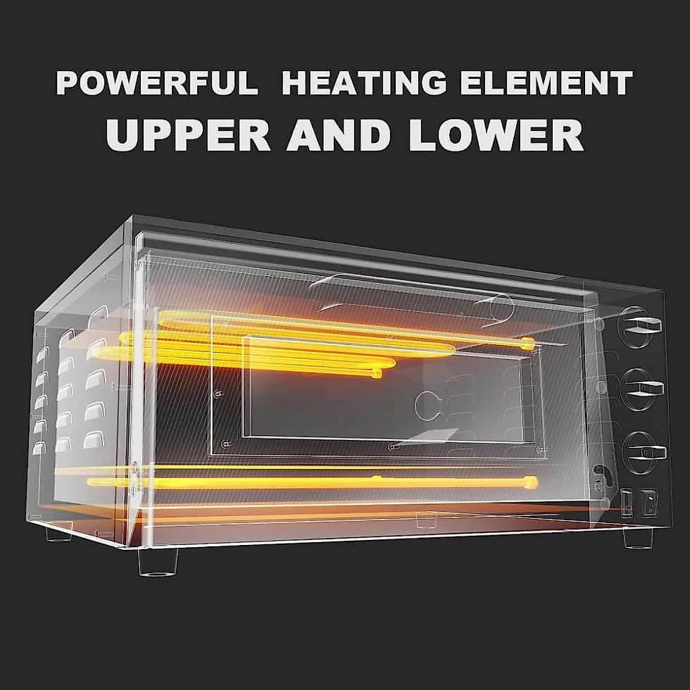 Forno de Pizza Elétrico com Pedra de Pizza e Temporizador 110V 1600W Crosson Prata