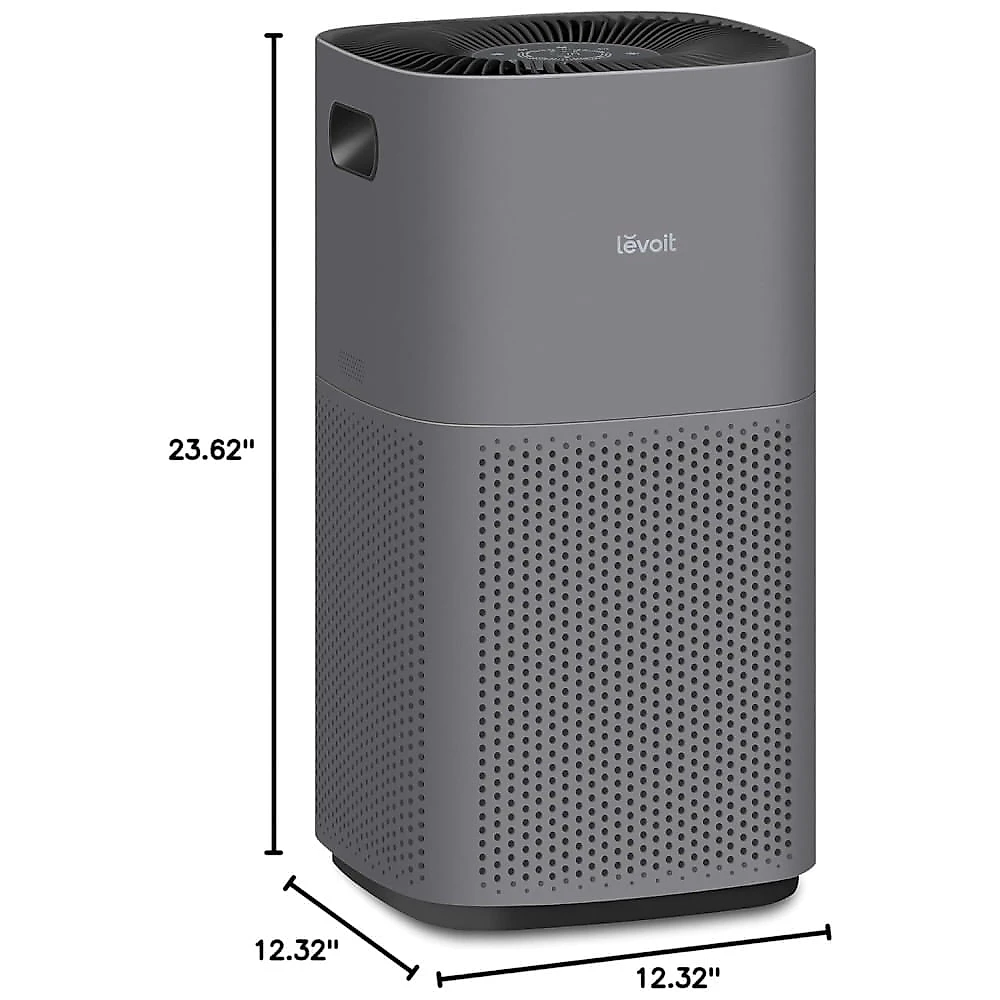 Purificador de Ar LEVOIT para Residências em Ambientes Amplos de até 147 m² com Wi-Fi Inteligente, Monitor de Partículas, Modo de Sono HEPA, Filtro 3