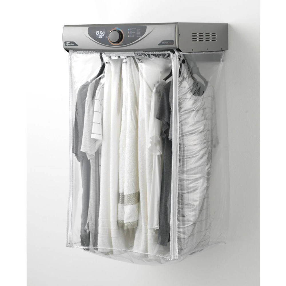 Secadora de roupas de parede fischer super ciclo 8kg com timer programável prata 110v