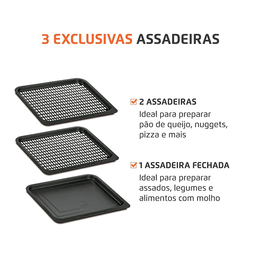 Miniatura Fritadeira Elétrica Forno Oven 12L Mondial AFON-12L-BI 127V