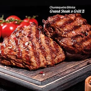 Churrasqueira Elétrica Mondial CH-09-BI Grand Steak & Grill II Controle de Temperatura Bandeja de Água 110V