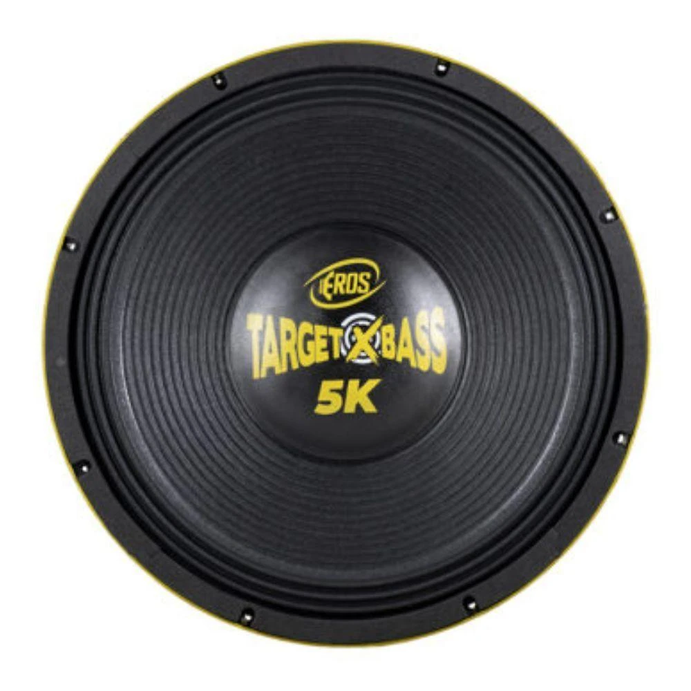 Alto Falante Subwoofer Eros Target Xbass 5k 2500W RMS 4 OHMS 15 Polegadas para Som Automotivo