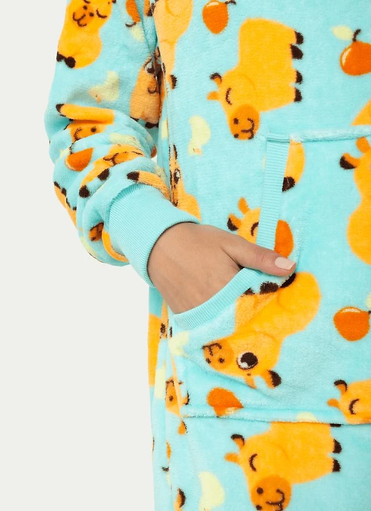 Macacão manga longa soft unissex adulto capivara vibes g