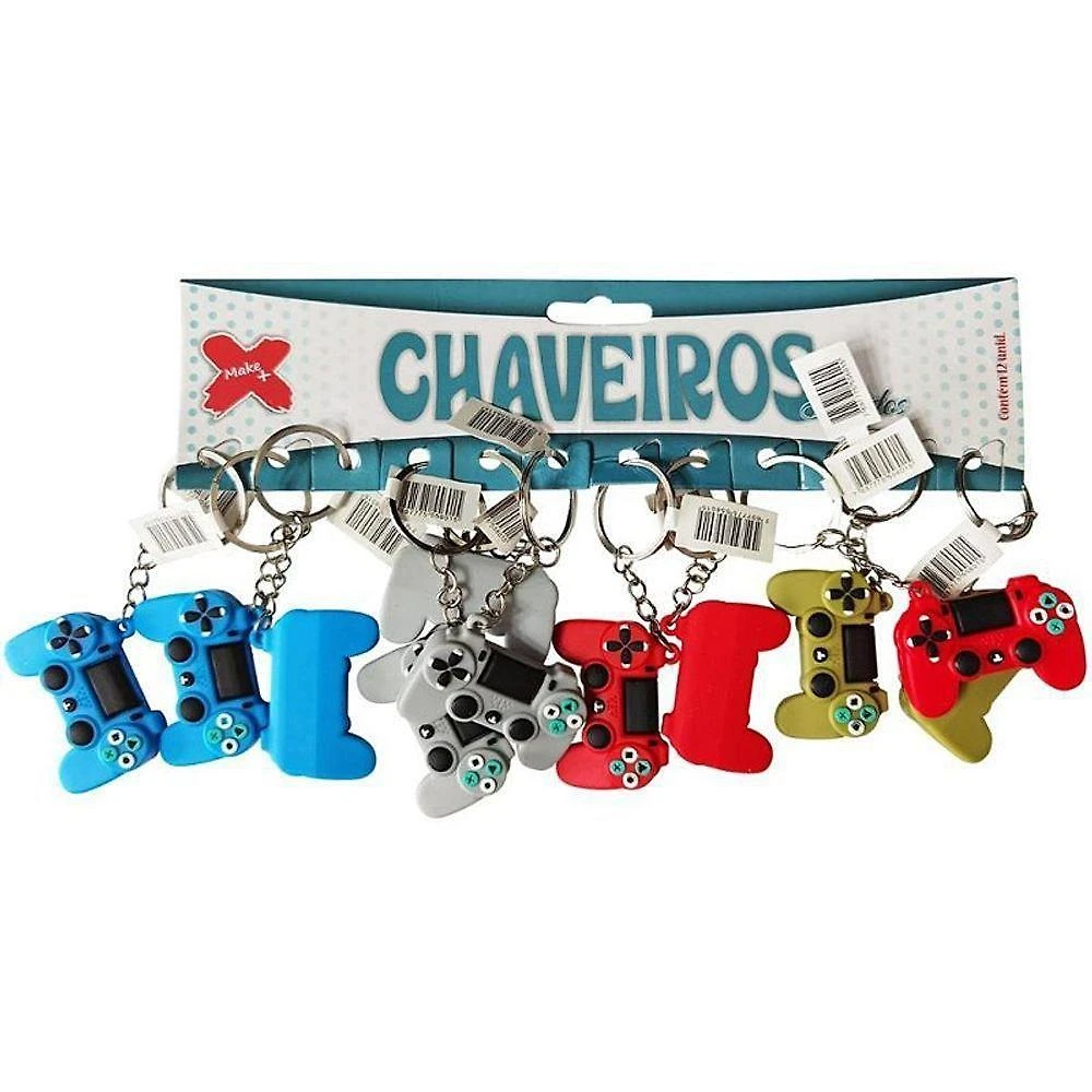 Chaveiro Make+ Game Design Gamer 4,5cm com 12 Unidades