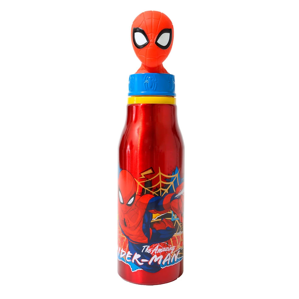 Garrafa Homem Aranha Alumínio com Tampa 3D 690ml