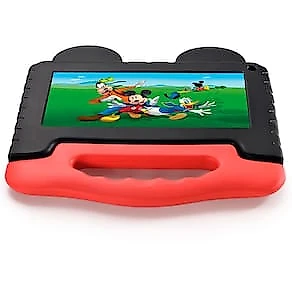 Tablet Infantil Multi Mickey NB413 7” Android 13 Quad-Core 64GB Preto/Vermelho