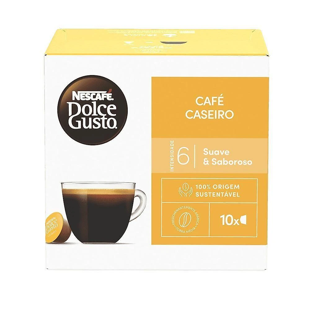 Café em Cápsulas Nescafé Dolce Gusto Café Caseiro Caixa com 10 Unidades