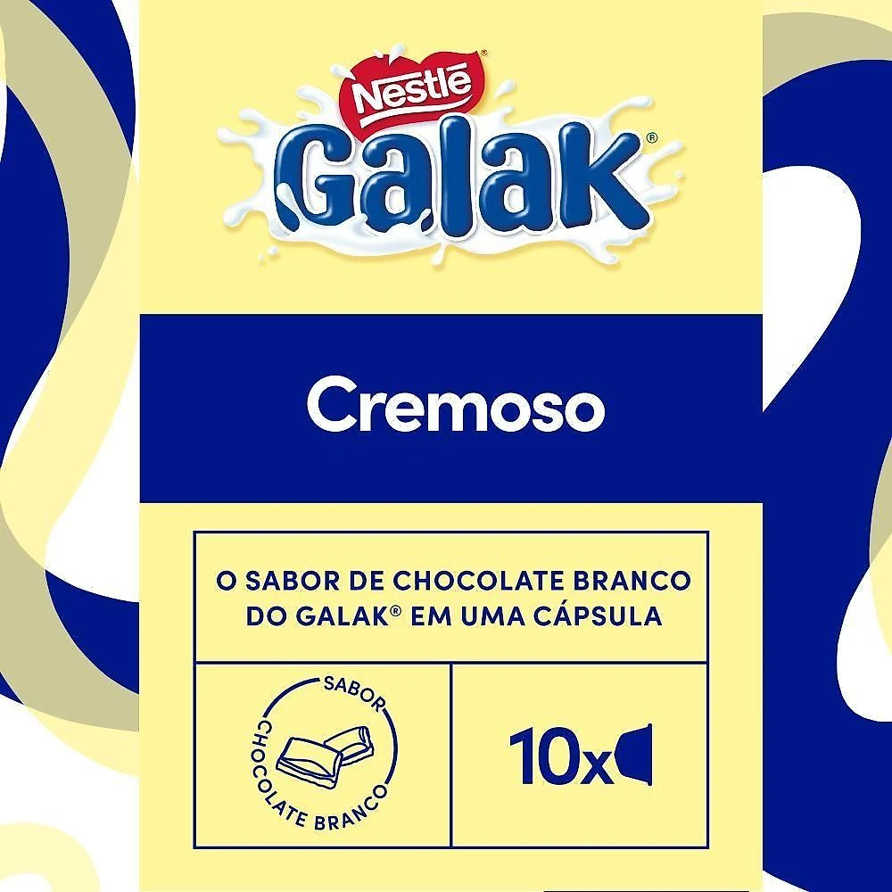 Cápsulas de Bebida Nescafé Dolce Gusto Galak Chocolate Branco Caixa 10 Unidades