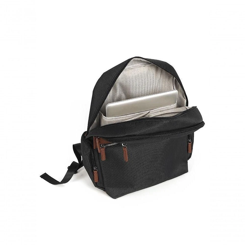 Mochila Feminina Luxcel Gash Náilon com Detalhes em PU Preto 14L Feminino