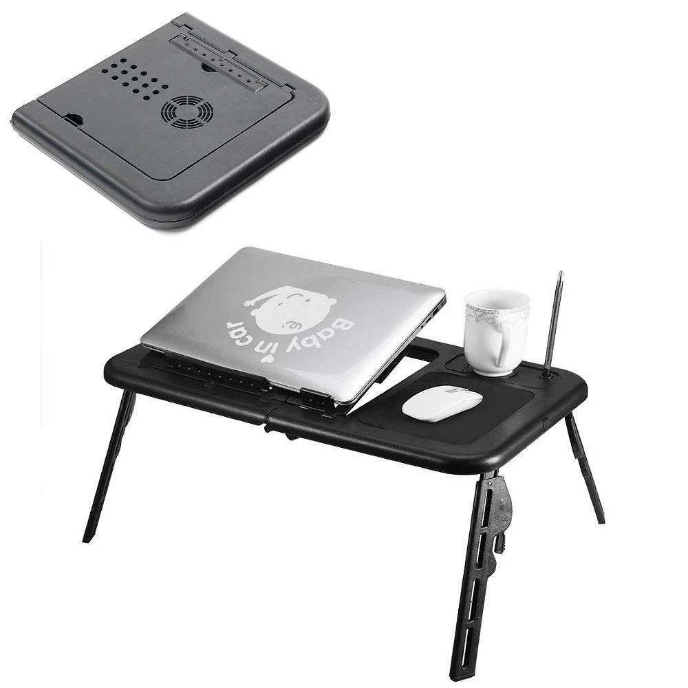 Mesa Notebook Apoio Refrigerador 2 Coolers Ventilador Touch Suporte Base Refrigerada Cama Sofa Ergonomica Dobravel Artic