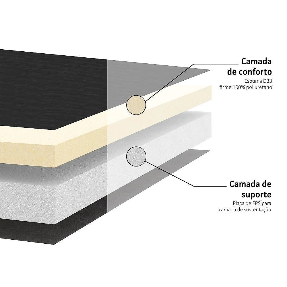 Cama Box com Colchão Solteiro Iso 100 D33 Espuma Branco Ortobom webcontinental-7899697086526